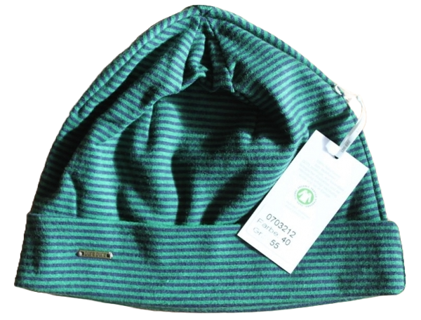 Umschlagmütze pure pure grün 100% kbA cotton