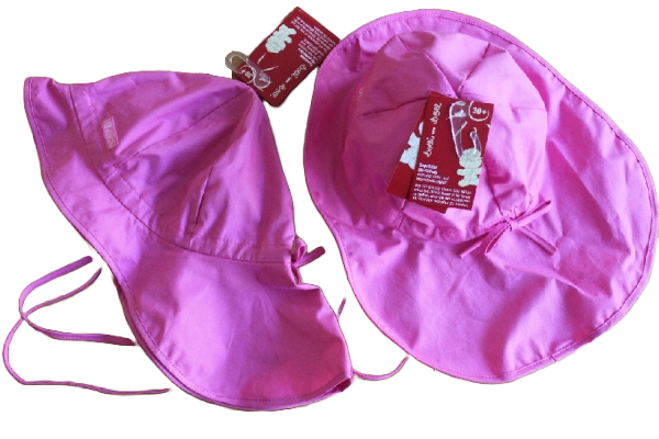 Sommerhut Nackenschutz  UV Schutz, orange pink, rosa