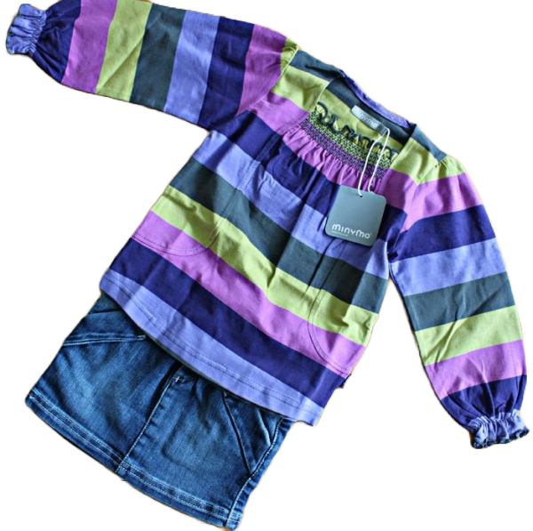blouse Vibe 63 -l/s blue iris  Größe 92-128