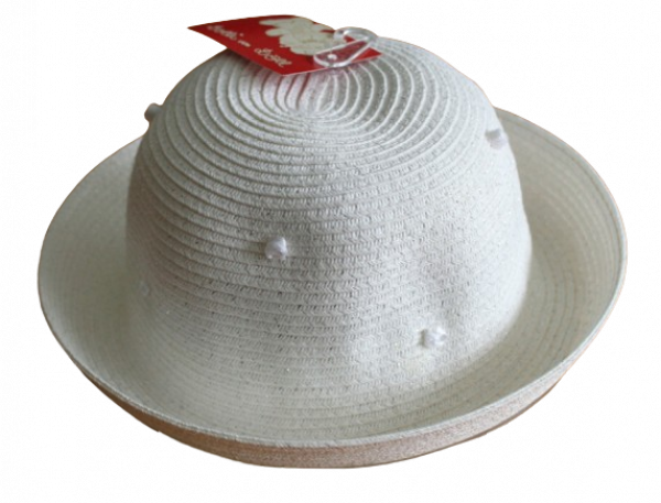 Mädchen-Hut, Weiß, für den besonderen Anlass Größe 55