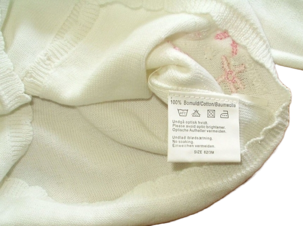 Babyjäckchen weiß strick sehr fein Baumwolle Größe 62