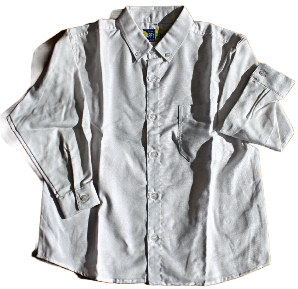 Hemd Weiß uni Langarm 70% cotton  Größe 98 - 122