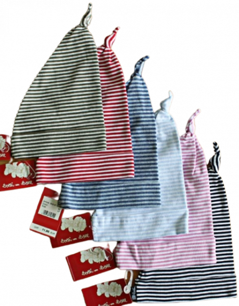 Ringel Zipfelmütze Größe 47 div. Farben  95% cotton