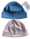 Umschlagmütze pure aqua oder rosa 100% kbA cotton Größe 55-57