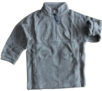 Fleece Sweater 100% kbA Baumwolle  steingrau Größe 104-128
