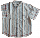 Hemd gestreift Kurzarm 100% cotton Bleu Größe 128