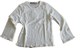 Longsleeve T-Shirt weiß Spitzen Baumwolle