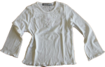 Longsleeve T-Shirt weiß mit Spitzen, Baumwolle
