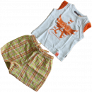 Sommershorts und Shirt orange  Größe 92