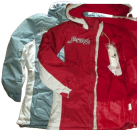 Winterjacke longjacket sportstyle  Oxford-Nylon  rot/dust,  eisblau/weiß  128, 140, 152
