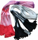 Schal Tuch 50 x 180 rosa/rot, schwarz /weiß Batikmuster