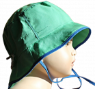 Hut mit Nackenschutz pure grasgrün 100% kbA cotton