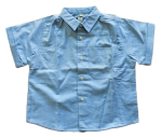 Hemd  Kurzarm  100% cotton uni Bleu Größe 92-122