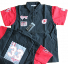 Hemd bronx  Kurzarm  Schwarz/Rot  Größe 104-128