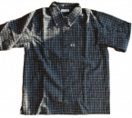 Hemd Streifenkaros cotton  schwarz Größe 98-122