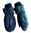 Fäustlinge Skihandschuhe klimatherm Baumwollfutter  Größe 4,  marine/grün