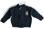 Cardigan Jacke Strick marine/grau/weiß oder hellblau 100% cotton