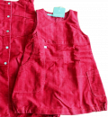 Kleid Feinkord Baumwolle rot Größe 92-110