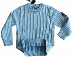 Ripp-Pullover hellblau Größe 104/110