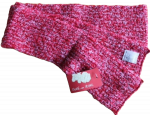 Strickschal 180 x 10 cm meliert fuchsia 23% Wolle