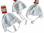 Bindemütze mit Umschlag weiß Baumwolltrikot gedoppelt  Größe 37-45