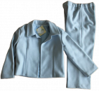Hosenanzug Kostüm Tuch Wolle eisblau Größe 104, 116